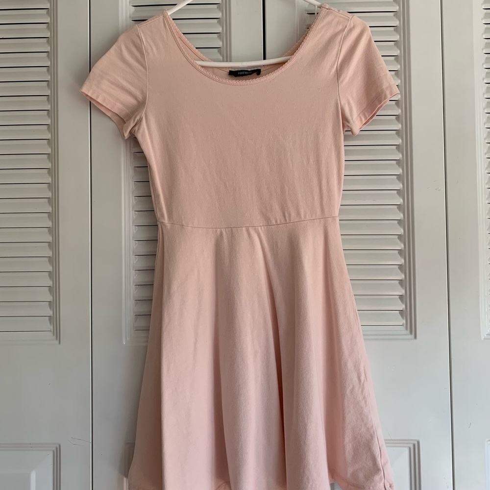 light pink skater dress
